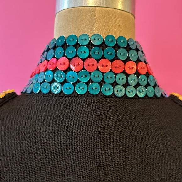 Moschino Couture! Men's Black Wool Tuxedo Jacket Buttons - Picture 9 of 16